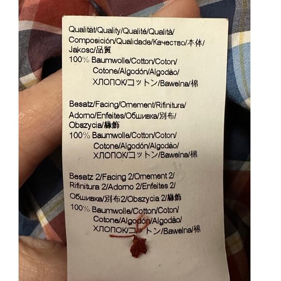 Hugo Boss Blue Red Cotton Check Long Sleeves Casual Shirt size XL - Picture 5 of 10